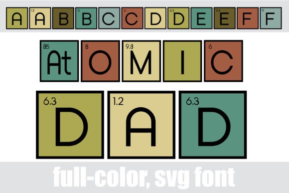 Atomic Dad: The Periodic Table of Elements Font