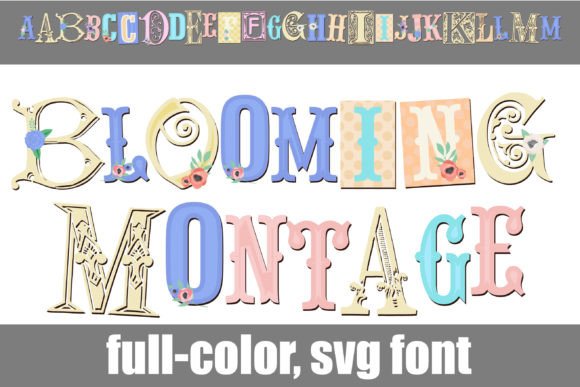 Blooming Montage: A Floral Font for Bold Branding