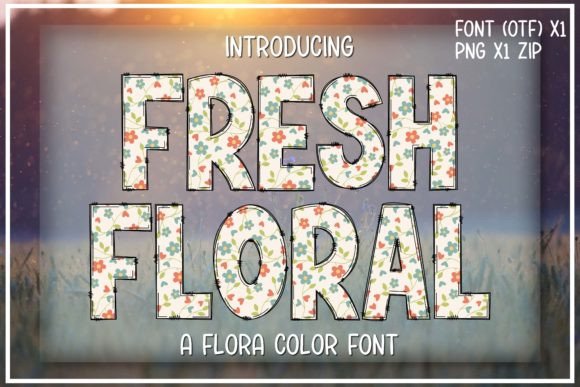 Fresh Floral: A Bold Display Font That Pops with Color