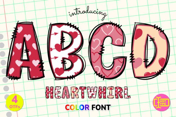 Heartwhirl: Crafting Valentine's Magic with Color Fonts