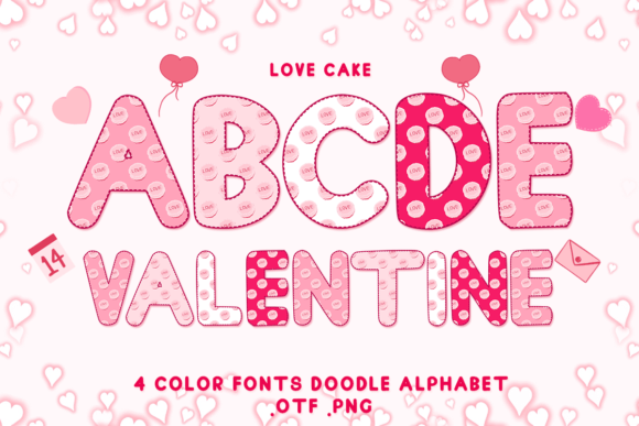 Love Cake: The Sweetest Color Font for Your Valentine's Designs