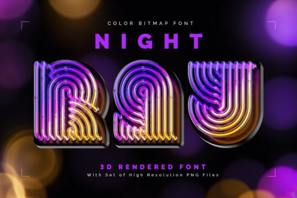 Night Ray: A Modern Typeface for Luminous Design