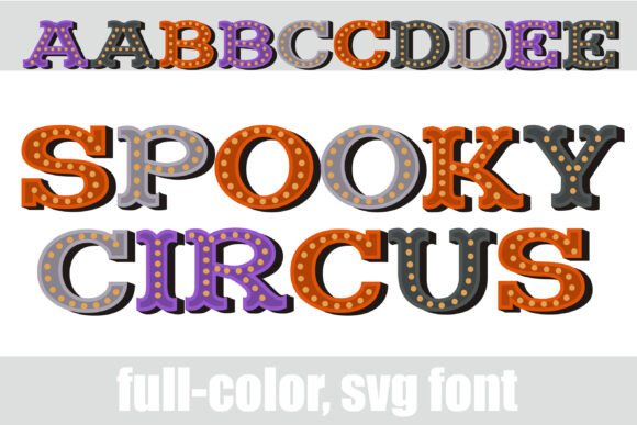 Spooky Circus: A Full-Color Serif for Halloween Designs